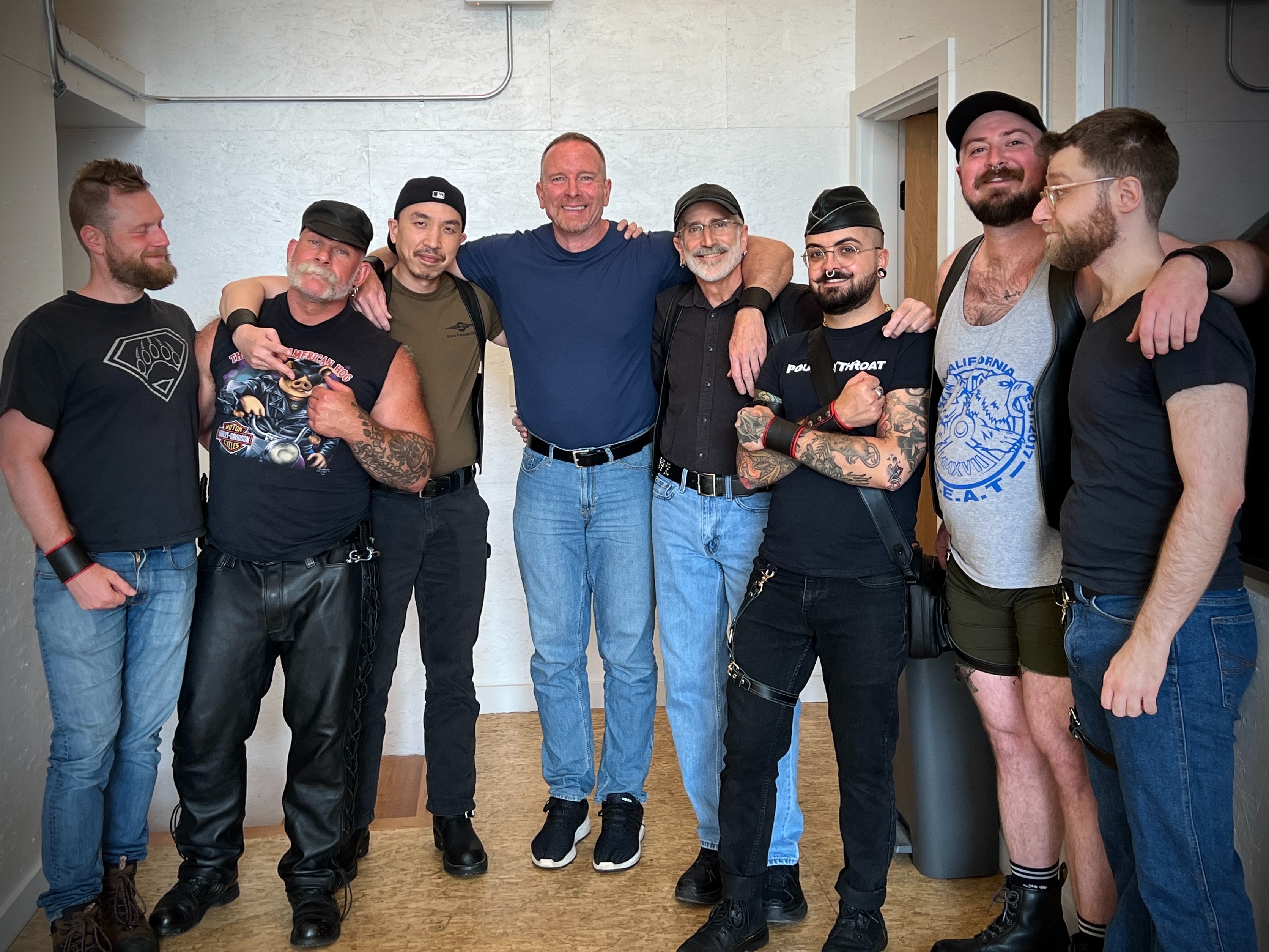 Community group at leather event