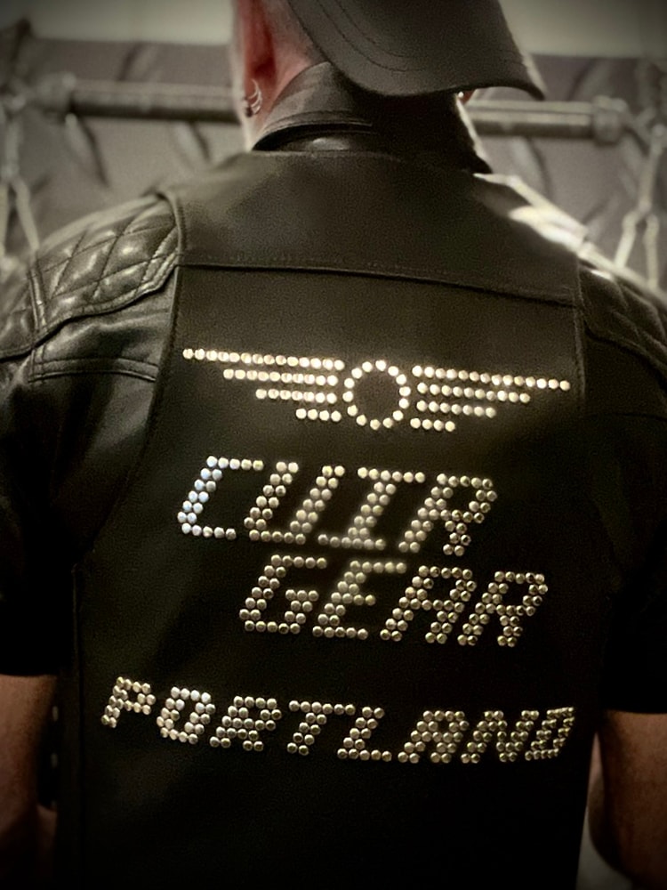 Custom stud work — Cuir Gear Portland jacket